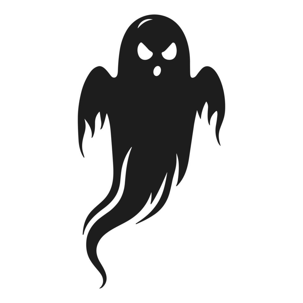 A Halloween ghost silhouette vector