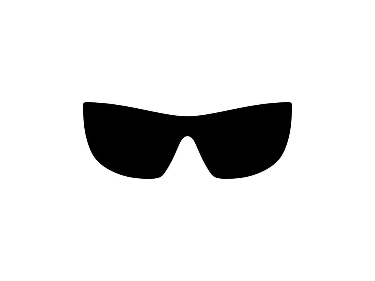 Sun Eye Glasses Silhouette, Front View, Flat Style, can use for Pictogram, Logo Gram, Apps, Art Illustration, Template for Avatar Profile Image, Website, or Graphic Design Element vector