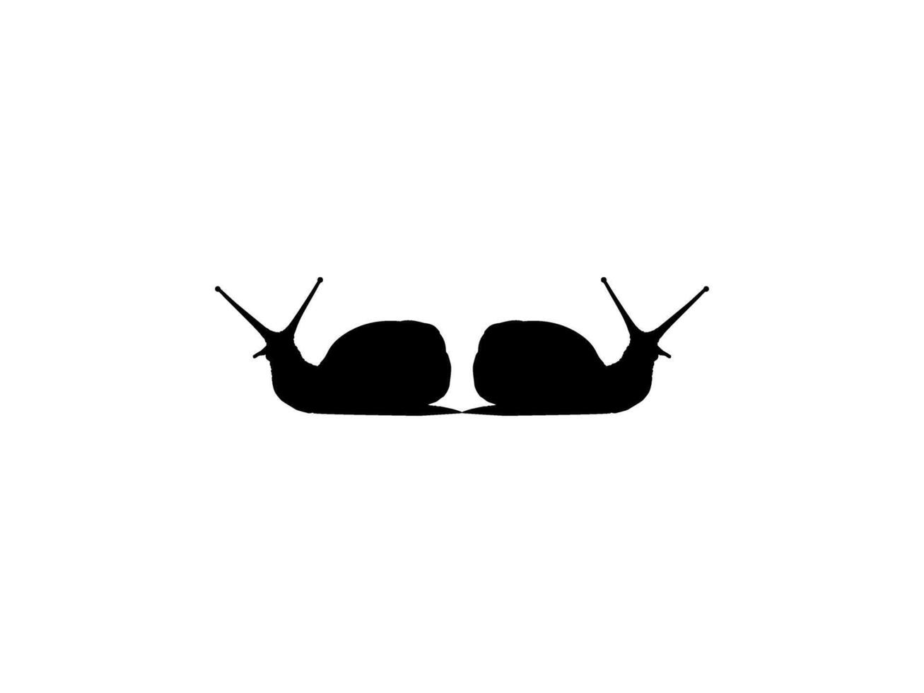 Silhouette of the Snails are also called Escargot, Flat Style, Pair Animal Series, can use for Logo, Art Illustration, Apps, Website or Graphic Design Element vector