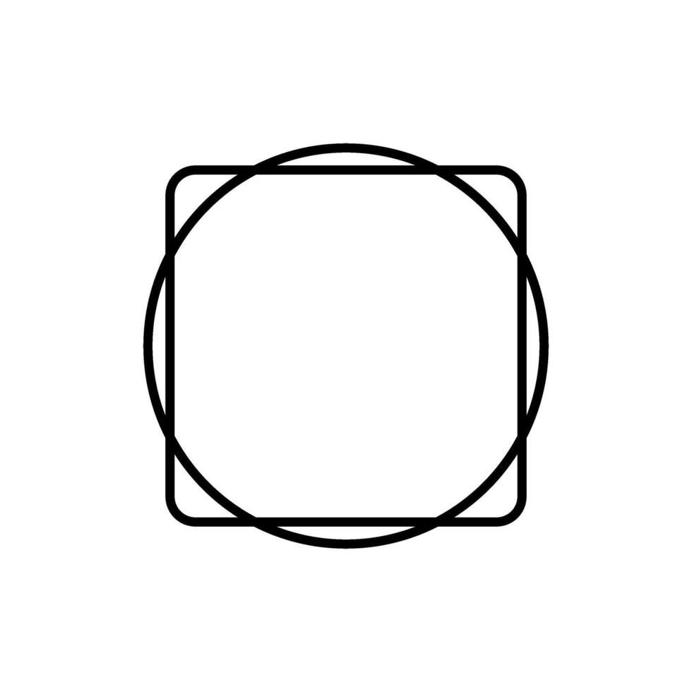 Circle and Square Composition, Flat Style, can use for Logo Gram, Copy Space, Frame Work, Decoration, Ornate, or Graphic Design Element vector