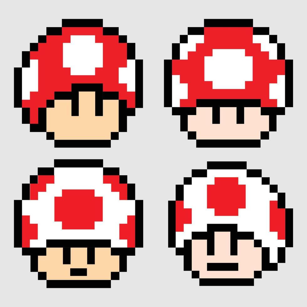 The Illustration of Power Mushroom Game Item vector