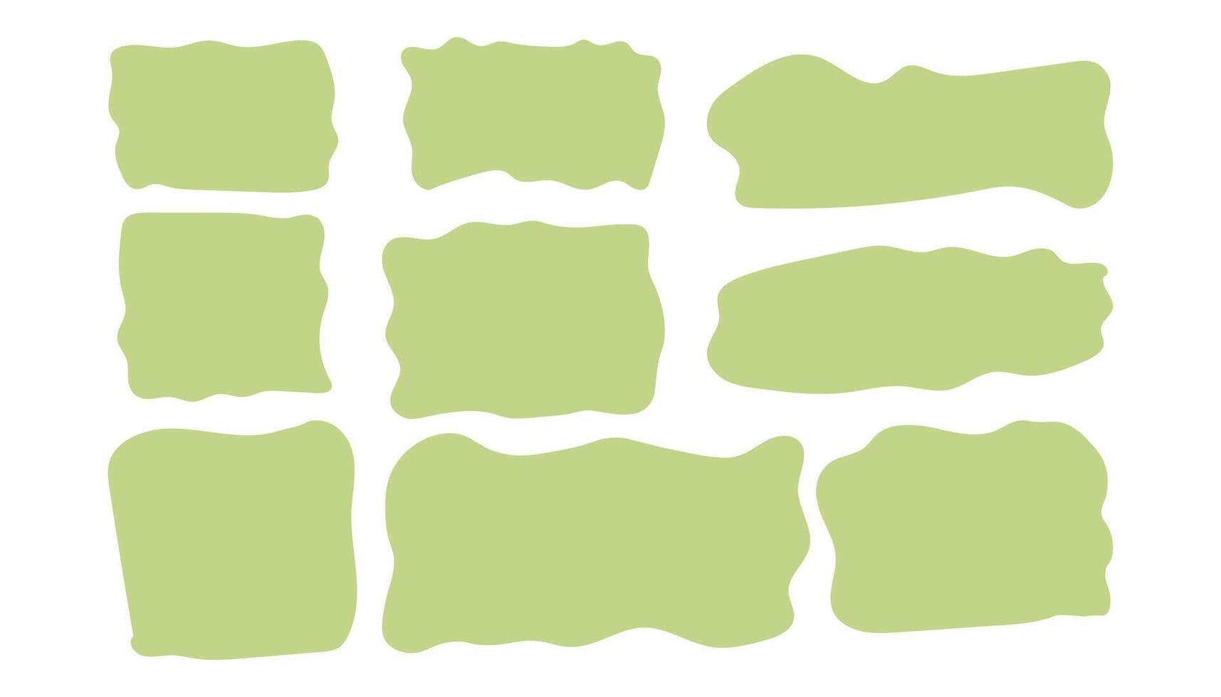 Set rectangle and square paper quote frames, quote text box, empty form with wavy edge. Dilog or title border. Hand drawn speech bubble. vector