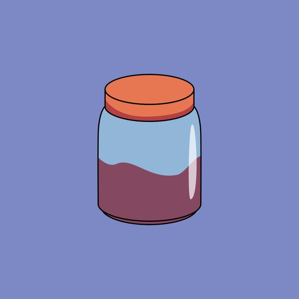 a jar of jam vector