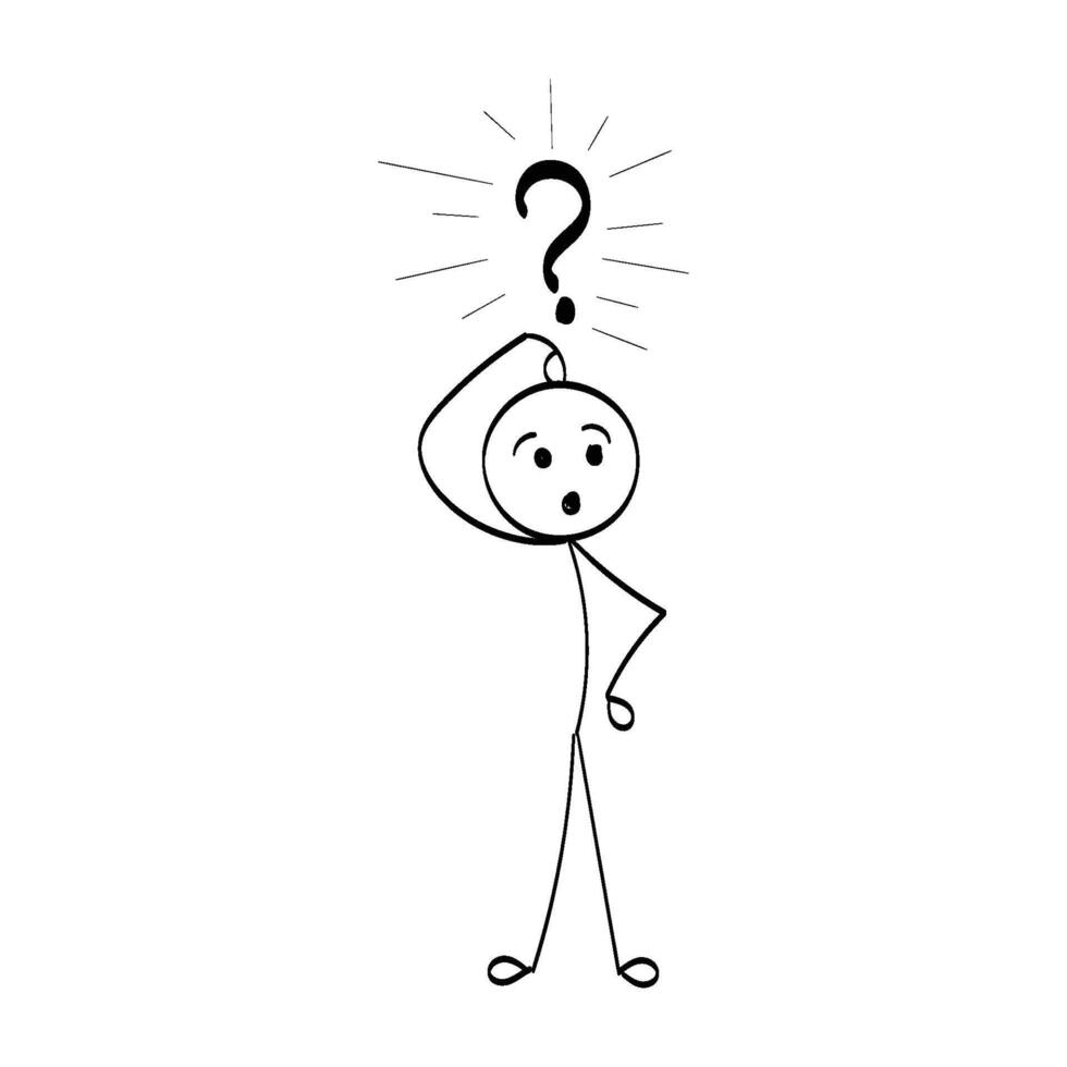 Funny Stick figure hand drawn style for print vector