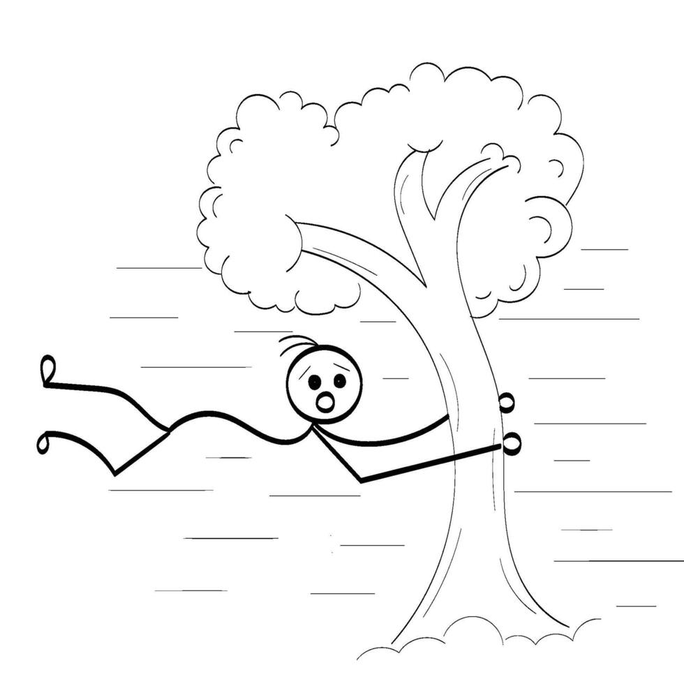 Funny Stick figure hand drawn style for print vector