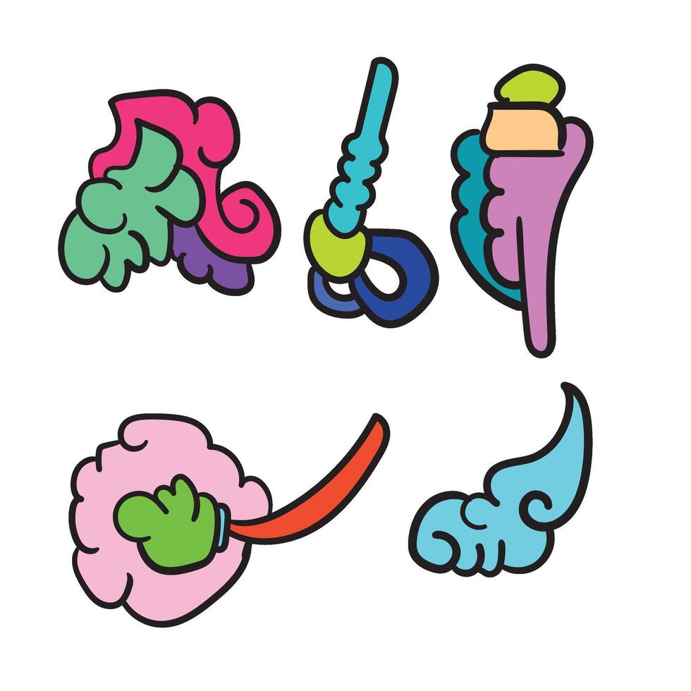 psychedelic doodles for your designs vector