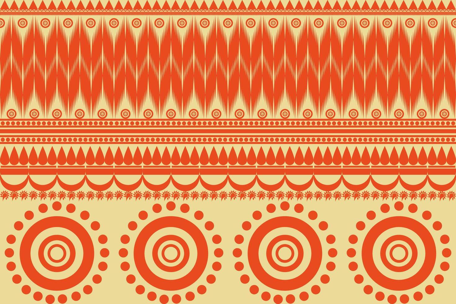 African boho eclectic design The embroidered border adds a touch of elegance and cultural richness. This makes it suitable for various fabric applications Ethnic inspired design combines yellow orange vector