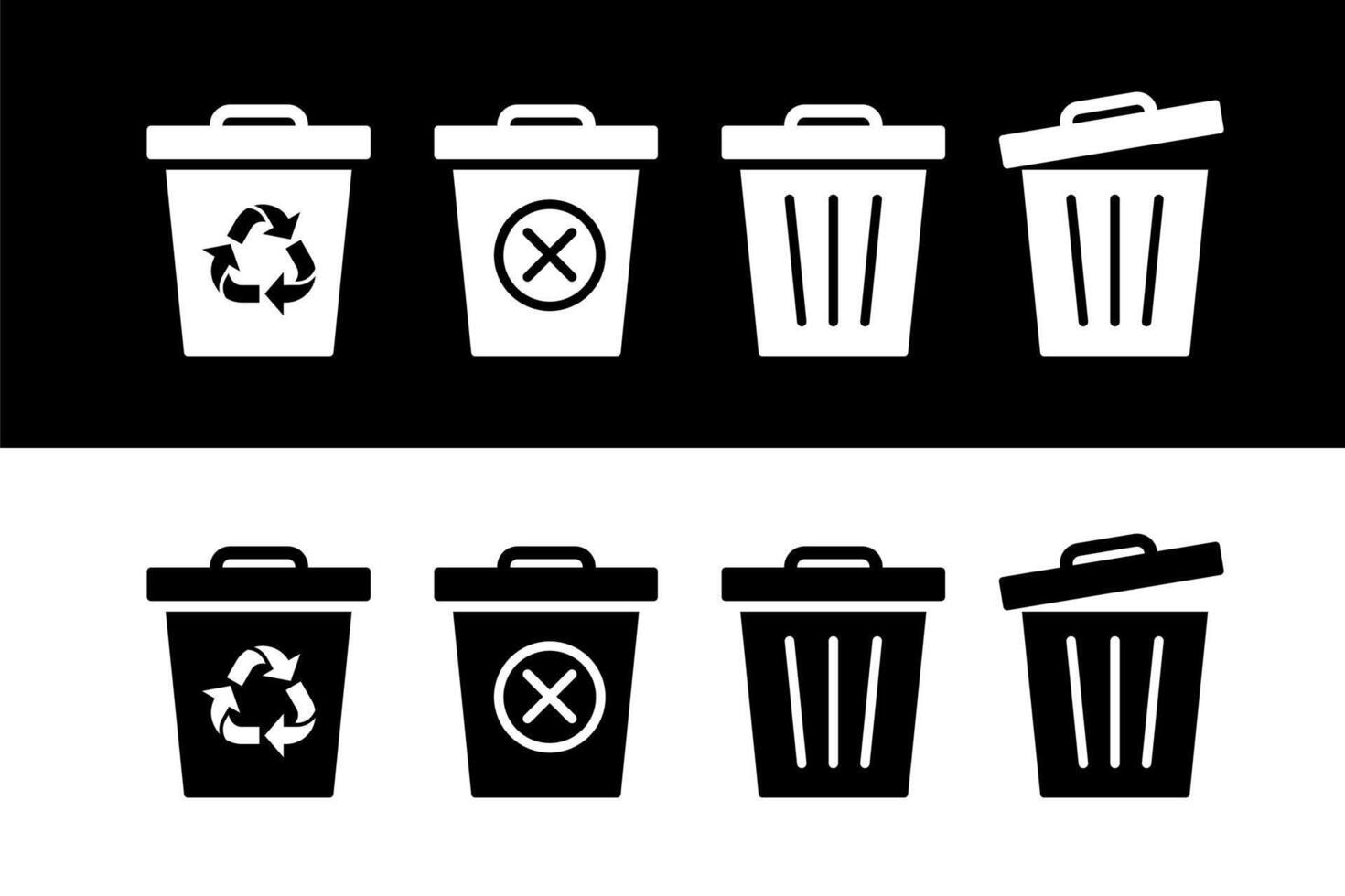 Trash can icon in flat style. trash can illustration. environment business concept vector