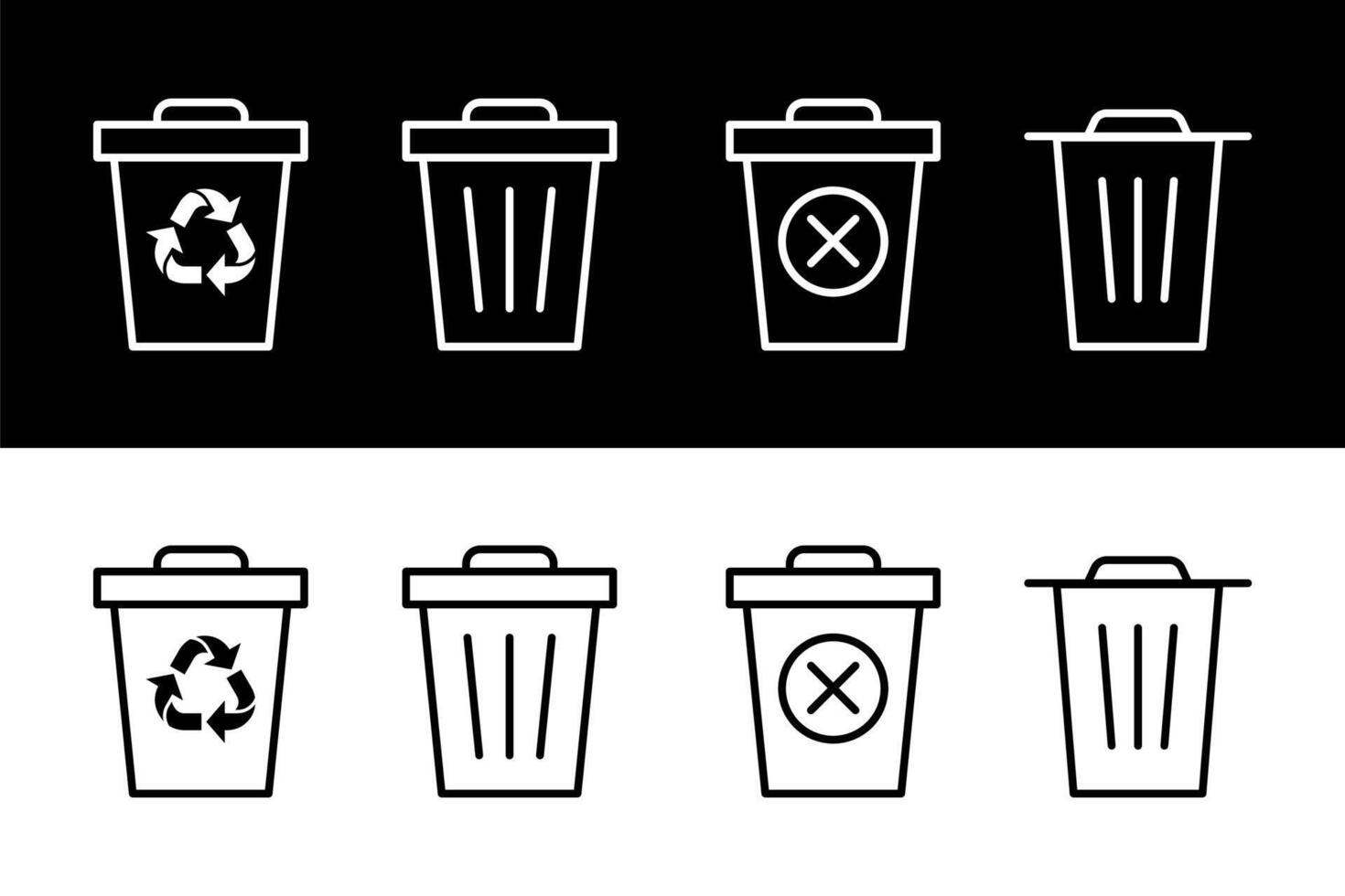 Trash can icon in flat style. trash can illustration. environment business concept vector