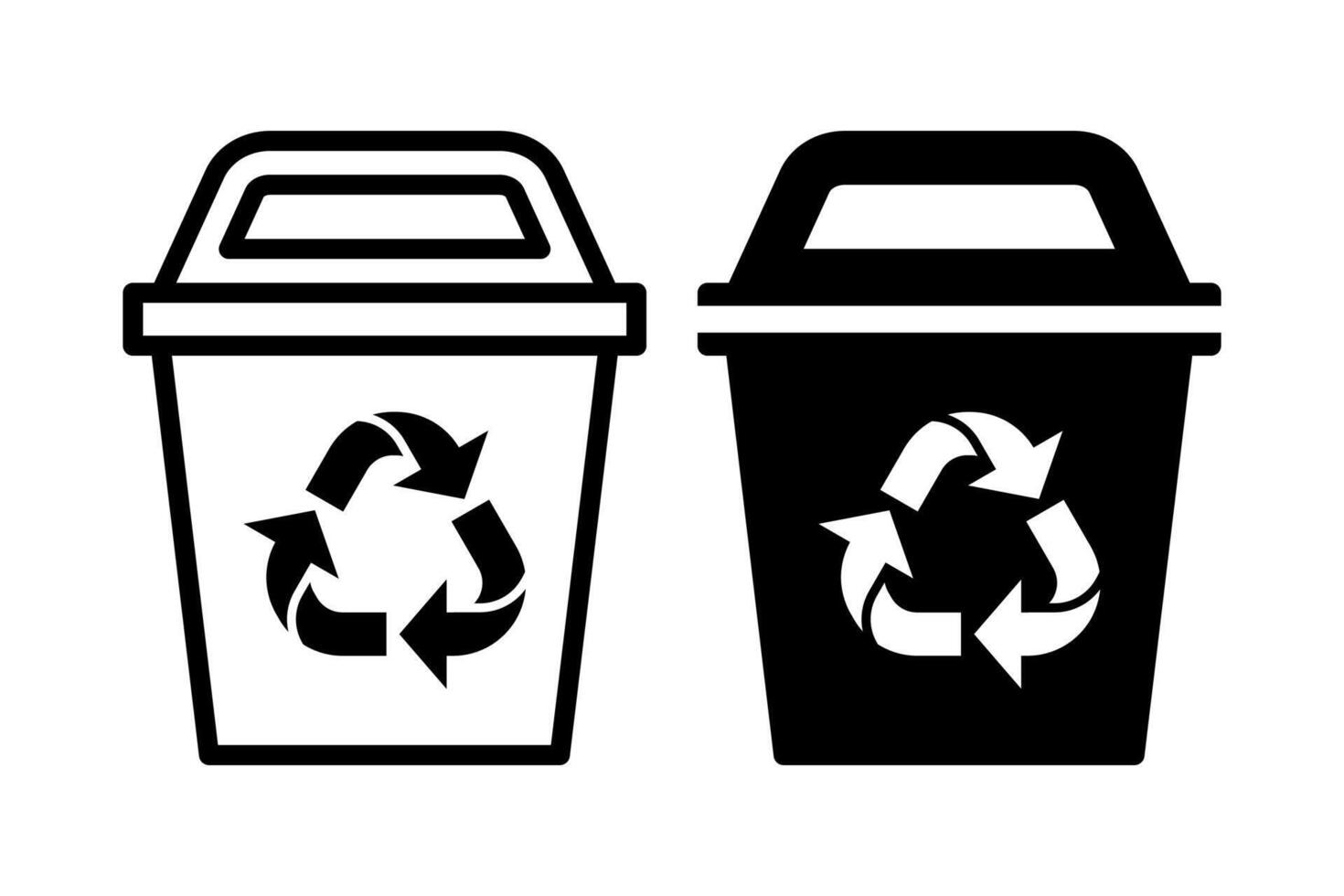Trash can icon in flat style. trash can illustration. environment business concept vector