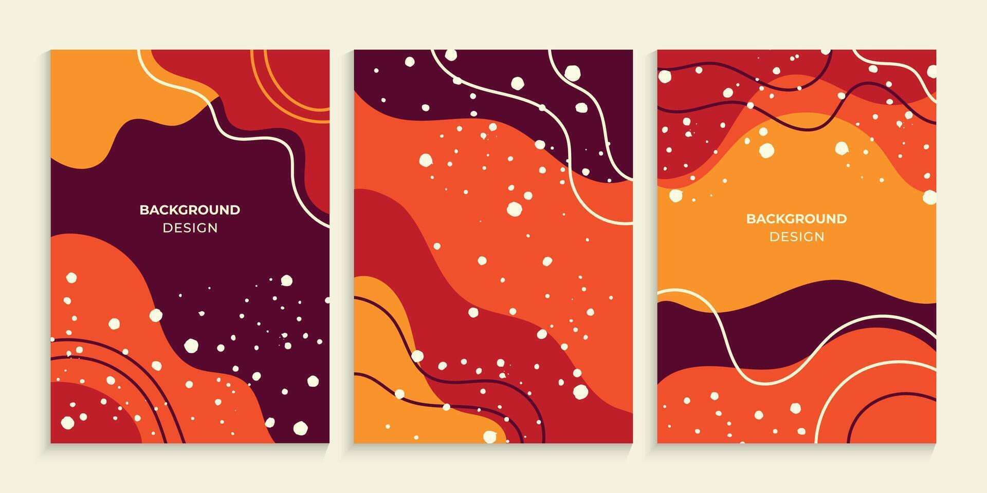 Backgrounds with spots splashed and freehand lines drawing vector