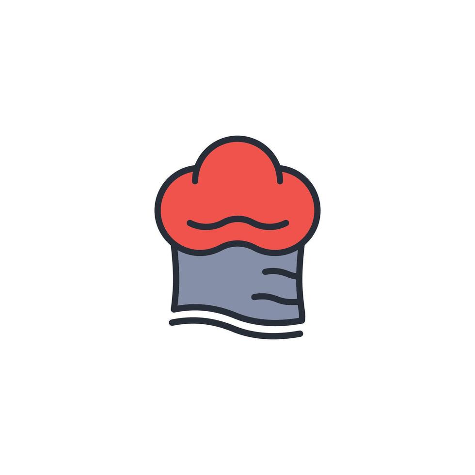 Chef hat icon. .Editable stroke.linear style sign for use web design,logo.Symbol illustration. vector