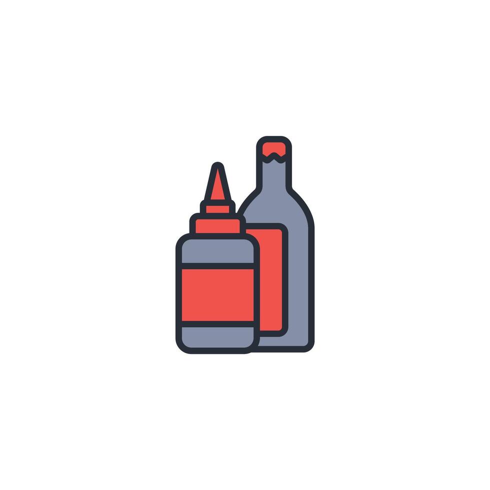 condiment icon. .Editable stroke.linear style sign for use web design,logo.Symbol illustration. vector