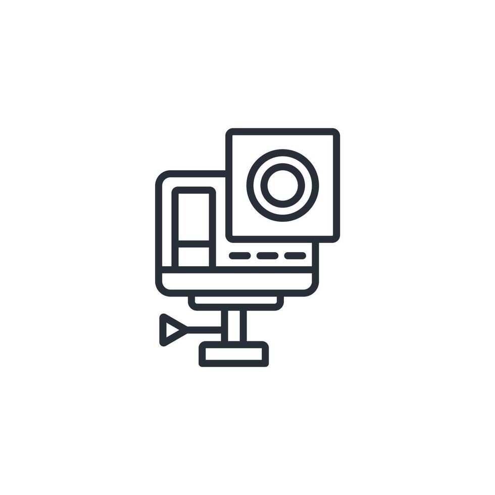 Action camera icon. .Editable stroke.linear style sign for use web design,logo.Symbol illustration. vector