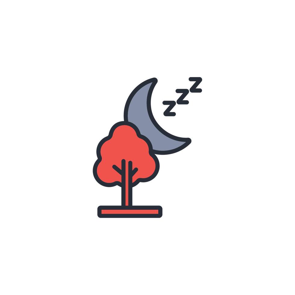 moon icon. .Editable stroke.linear style sign for use web design,logo.Symbol illustration. vector