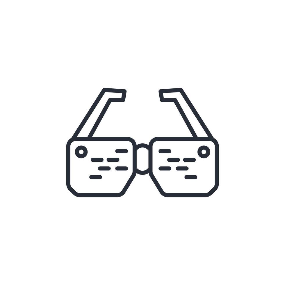 ar glasses icon. .Editable stroke.linear style sign for use web design,logo.Symbol illustration. vector