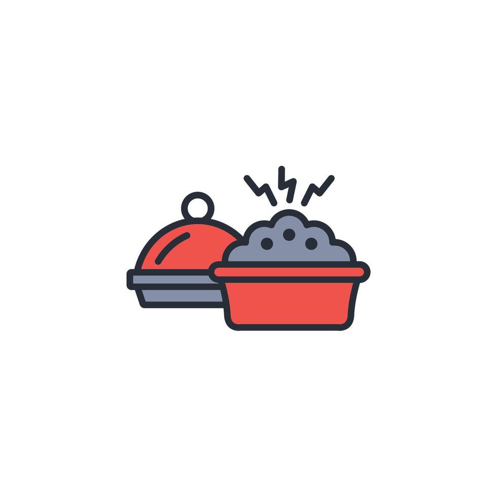 Food icon. .Editable stroke.linear style sign for use web design,logo.Symbol illustration. vector