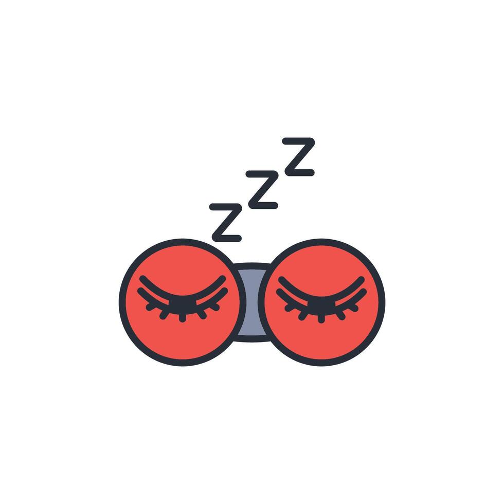 Sleeping mask icon. .Editable stroke.linear style sign for use web design,logo.Symbol illustration. vector