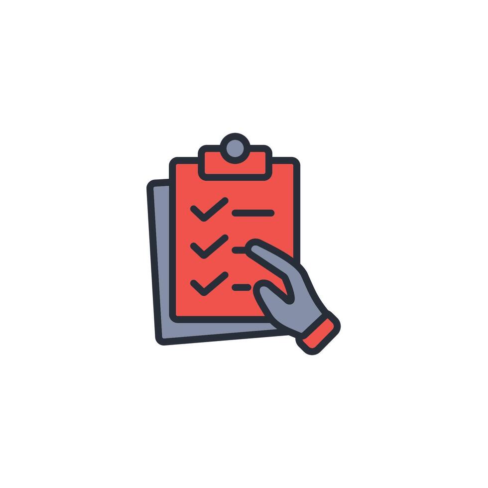 survey icon. .Editable stroke.linear style sign for use web design,logo.Symbol illustration. vector