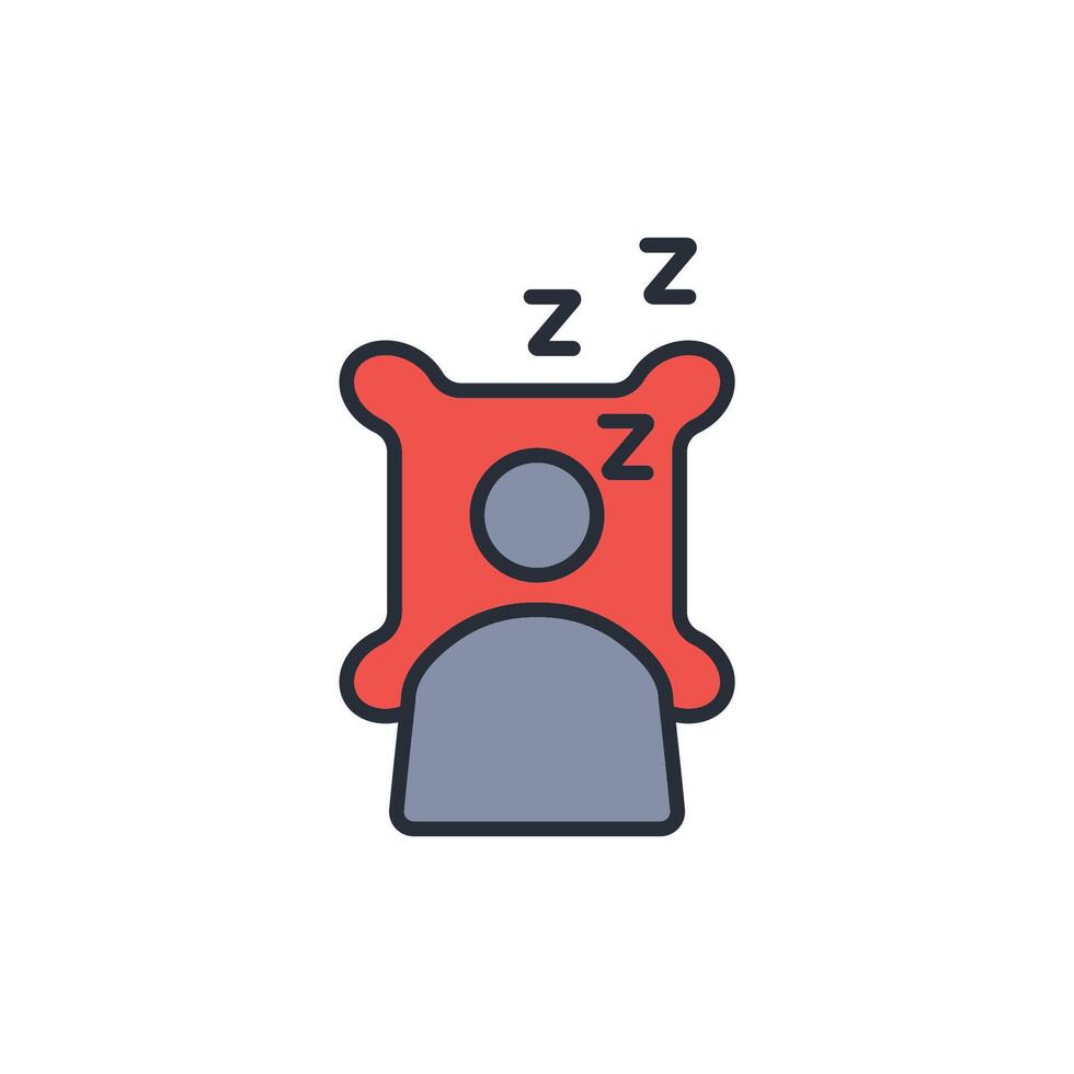 slumber icon. .Editable stroke.linear style sign for use web design,logo.Symbol illustration. vector