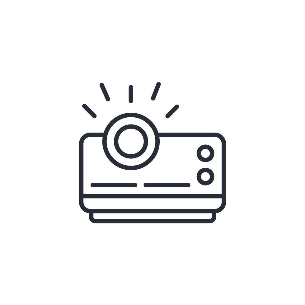 Projector icon. .Editable stroke.linear style sign for use web design,logo.Symbol illustration. vector