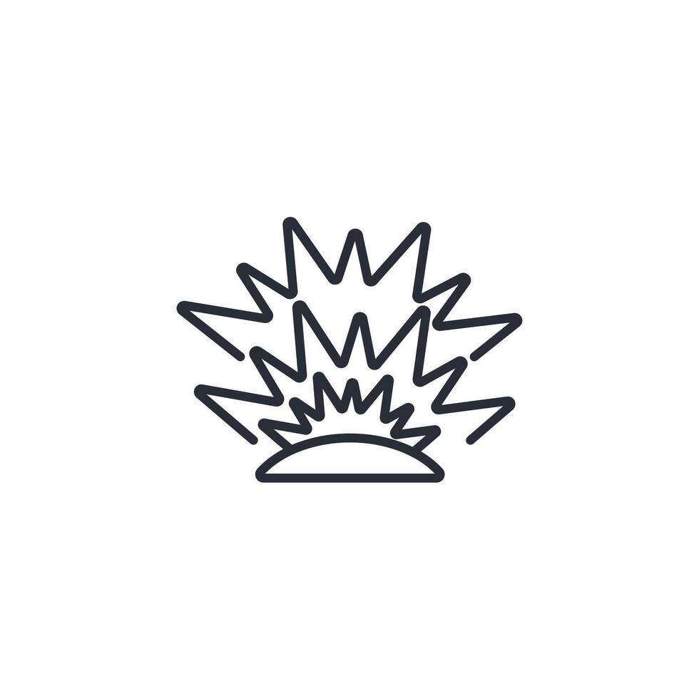 explosion icon. .Editable stroke.linear style sign for use web design,logo.Symbol illustration. vector