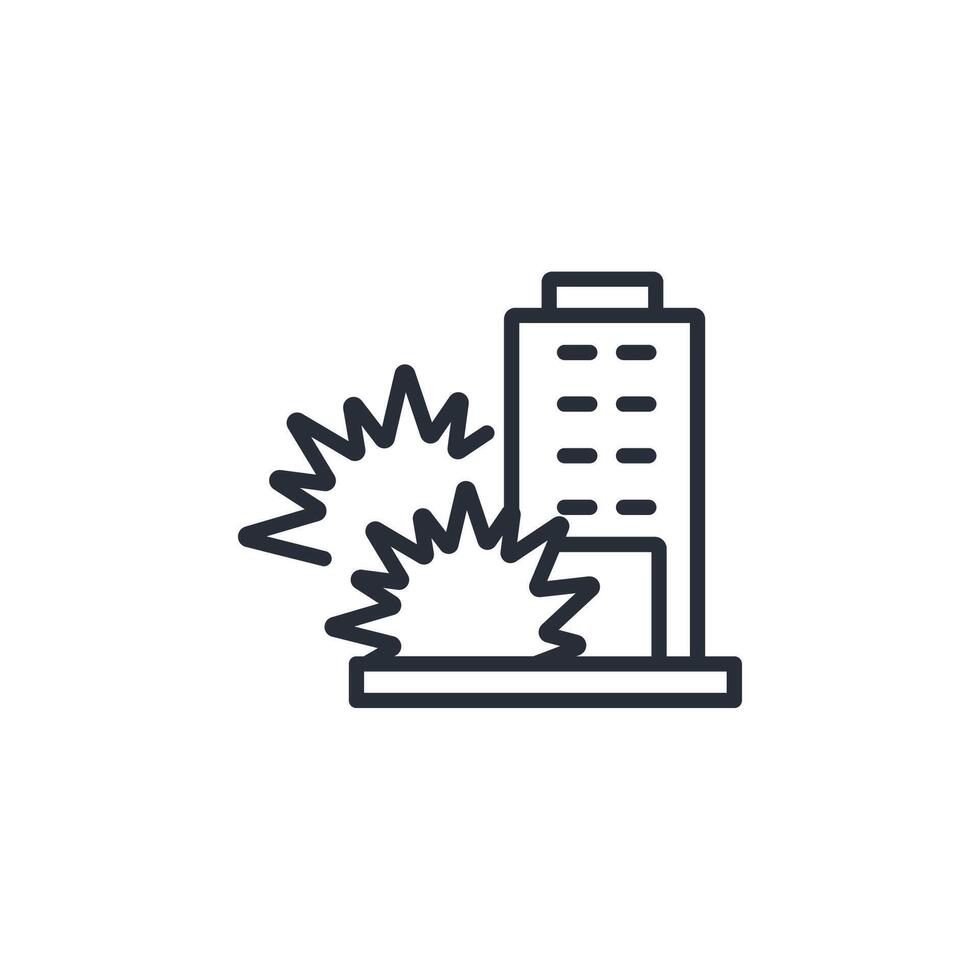 War icon. .Editable stroke.linear style sign for use web design,logo.Symbol illustration. vector