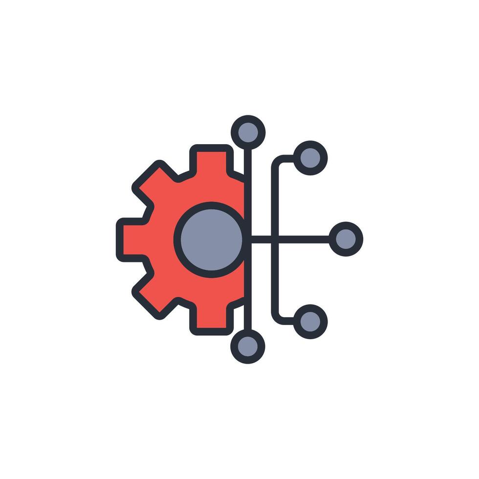 Technology icon. .Editable stroke.linear style sign for use web design,logo.Symbol illustration. vector