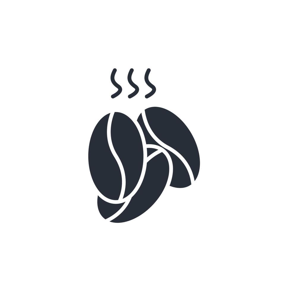 coffee beans icon. .Editable stroke.linear style sign for use web design,logo.Symbol illustration. vector