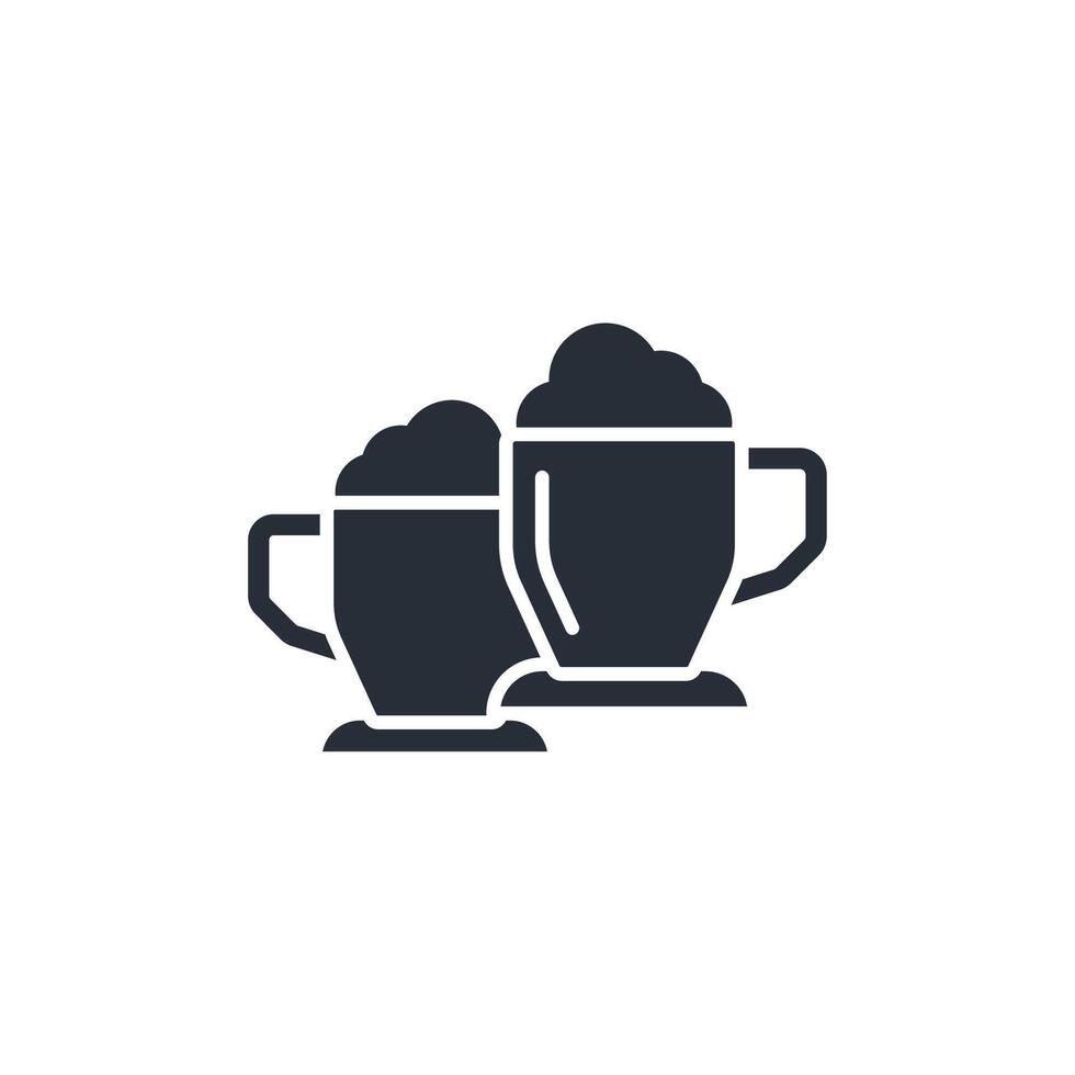 latte coffee icon. .Editable stroke.linear style sign for use web design,logo.Symbol illustration. vector