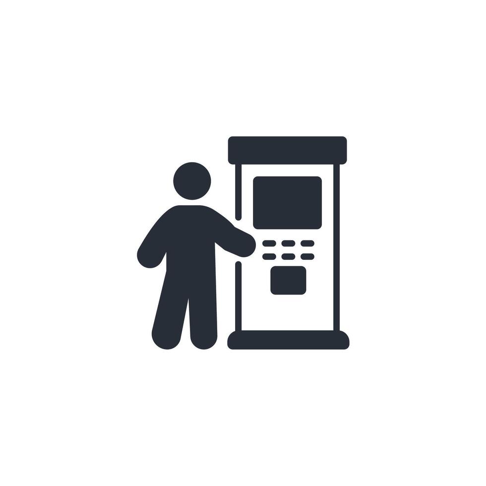 vending machine icon. .Editable stroke.linear style sign for use web design,logo.Symbol illustration. vector