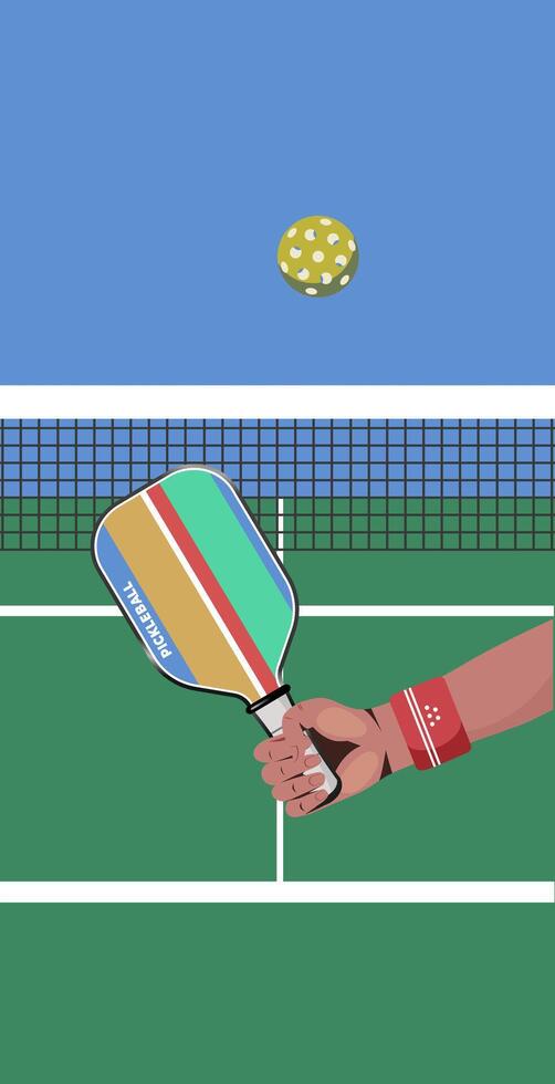 Pickleball sport background vector