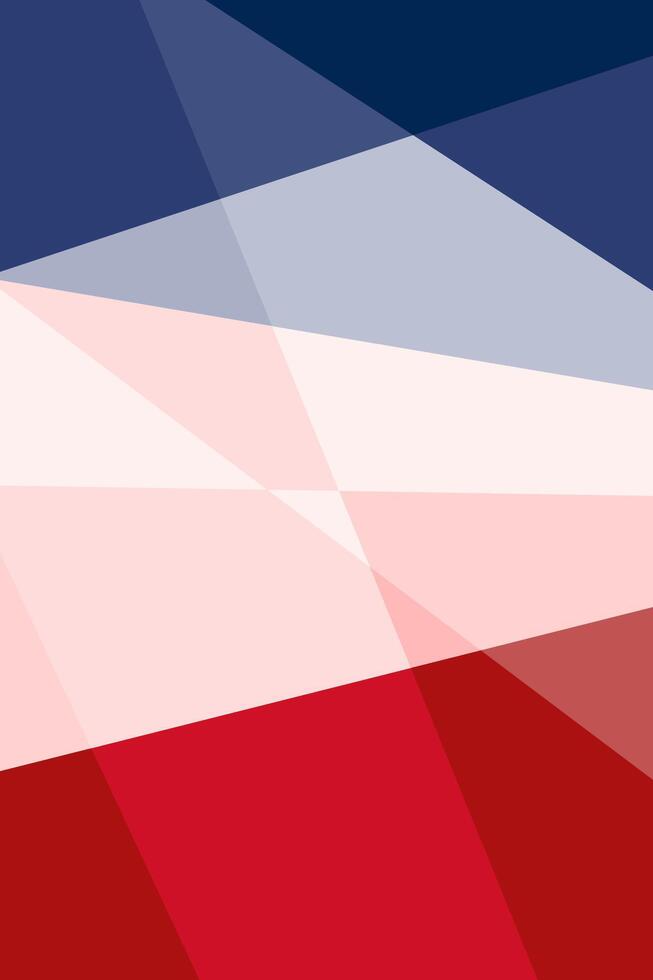 Abstract polygonal style France flag colors vertical poster. French state red, white and blue background low poly creative country symbol. Concept eps banner vector