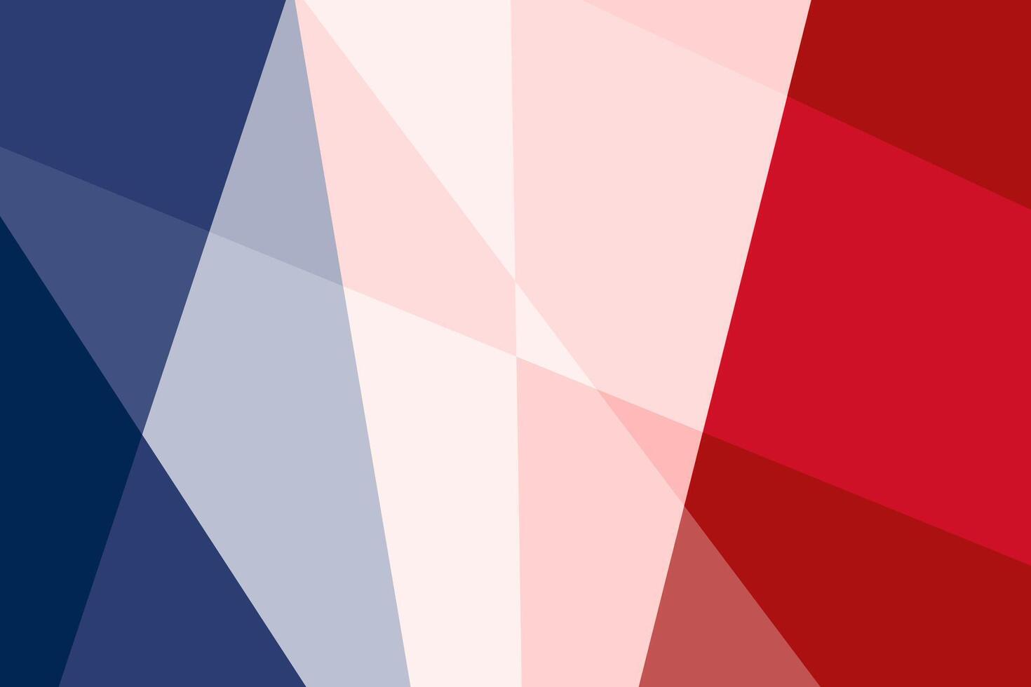 Abstract polygonal style France flag colors horizontal poster. French state red, white and blue background low poly creative country symbol. Concept eps banner vector
