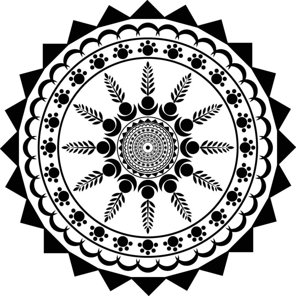 flower Mandal design Template Design vector