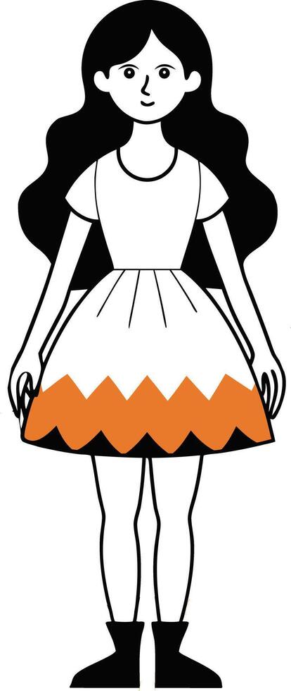 The most beautiful artwork in the world a girl full body vector