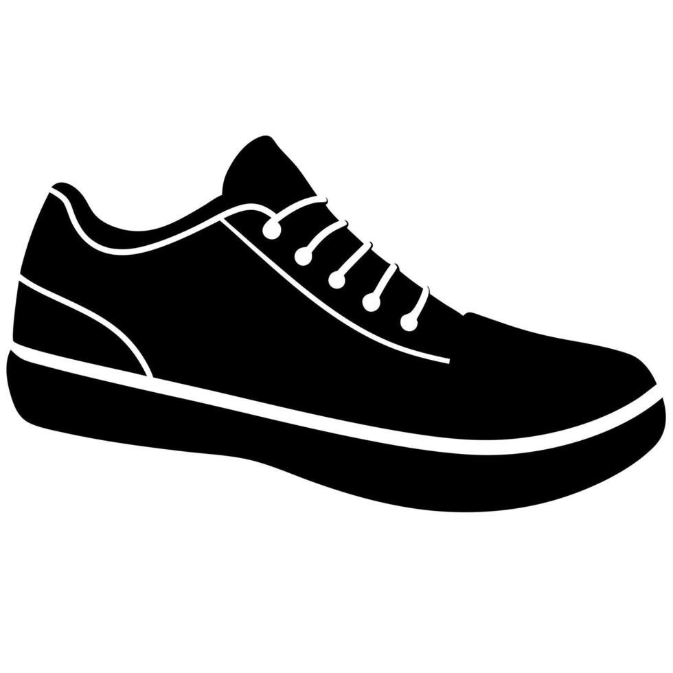 sneakers black silhouette illustration vector