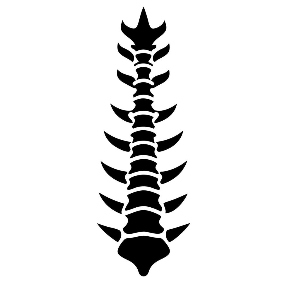 spine diagnostic logo black silhouette illustration vector