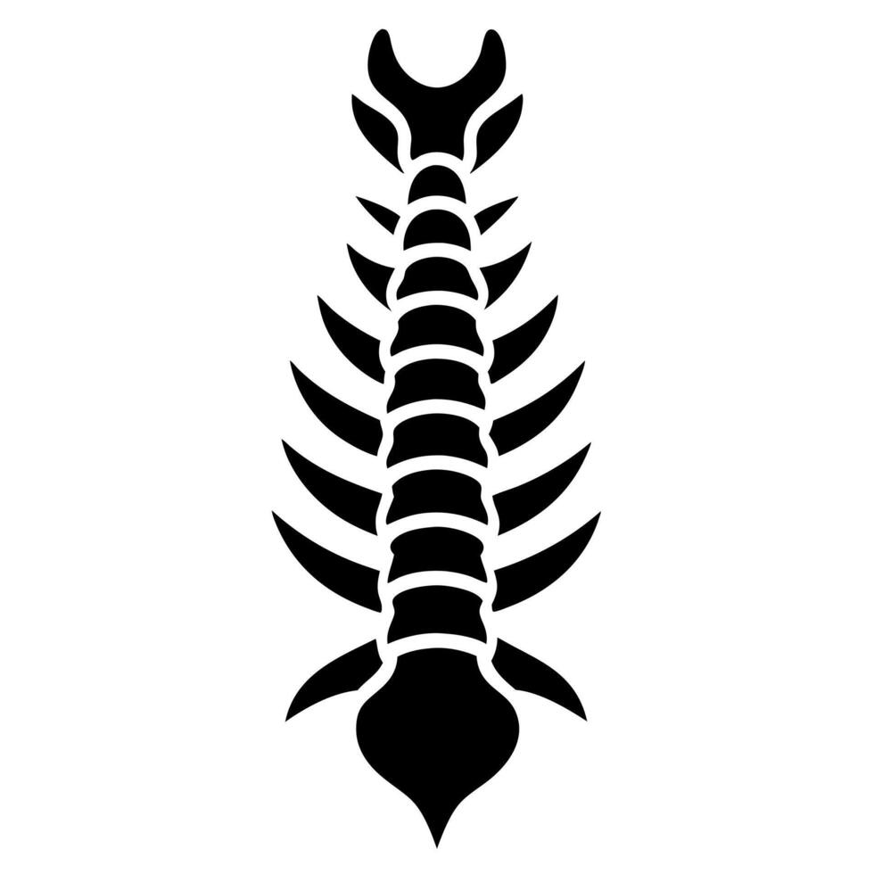 spine diagnostic logo black silhouette illustration vector