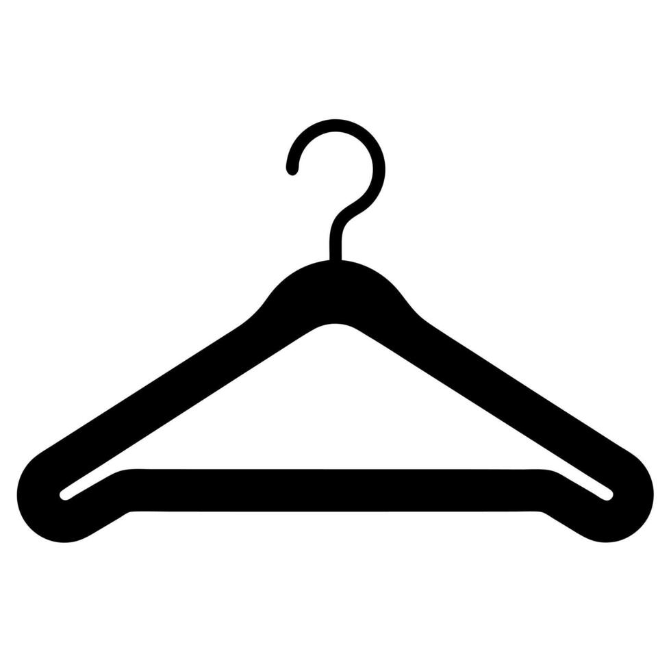 clothes hanger black silhouette illustration vector