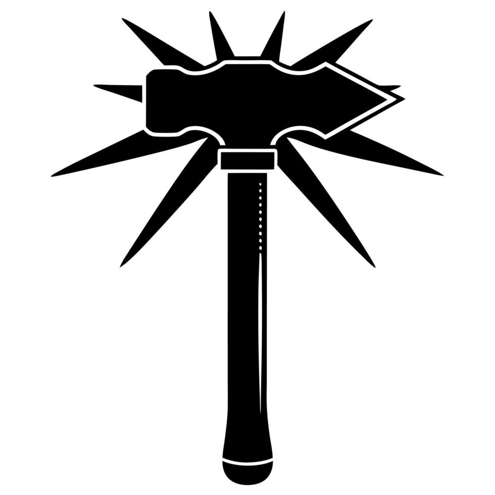hammer black silhouette illustration vector