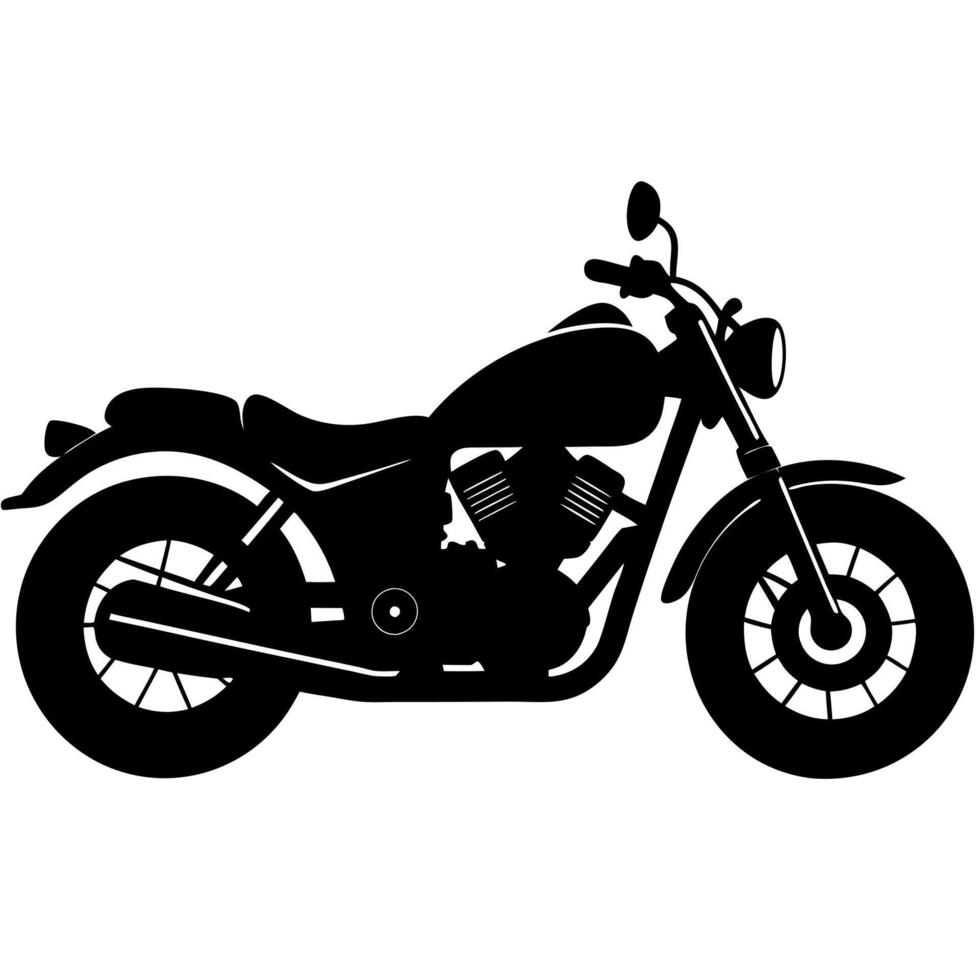 motorcycle black silhouette illustration vector