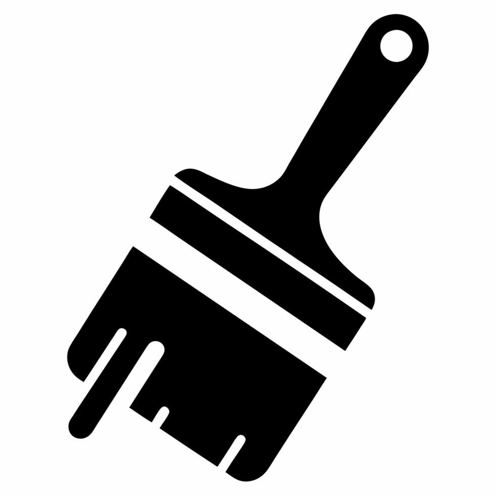 brush black fill icon vector