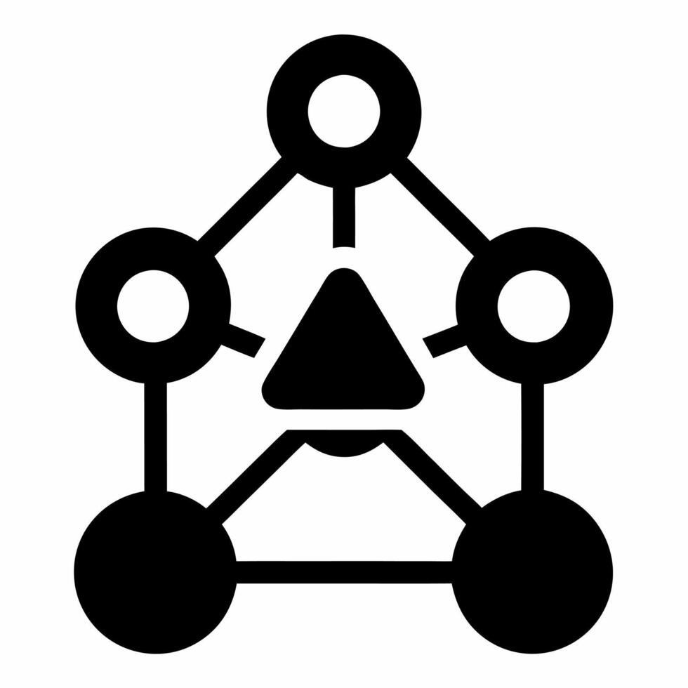 connections black fill icon vector