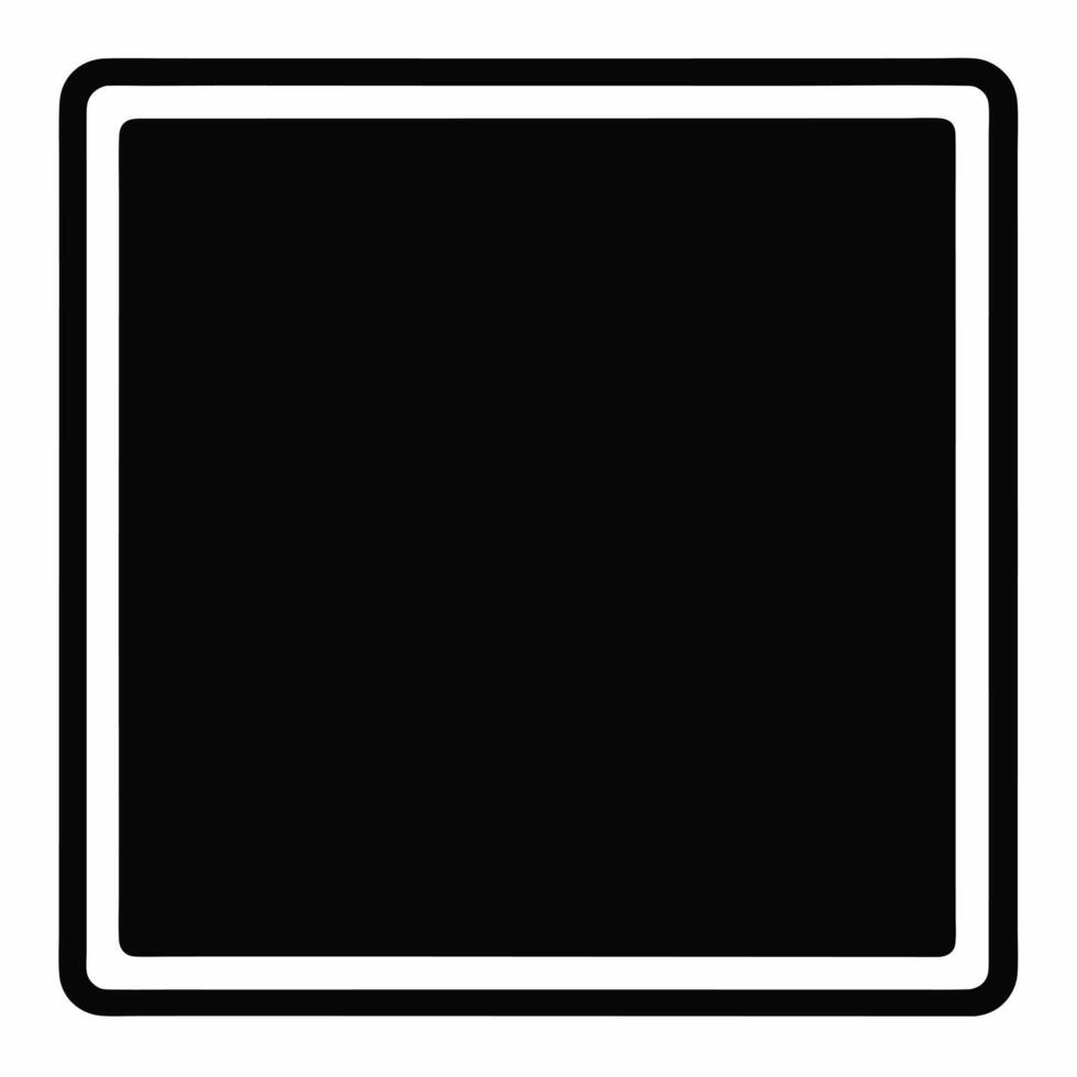 draw square black fill icon vector