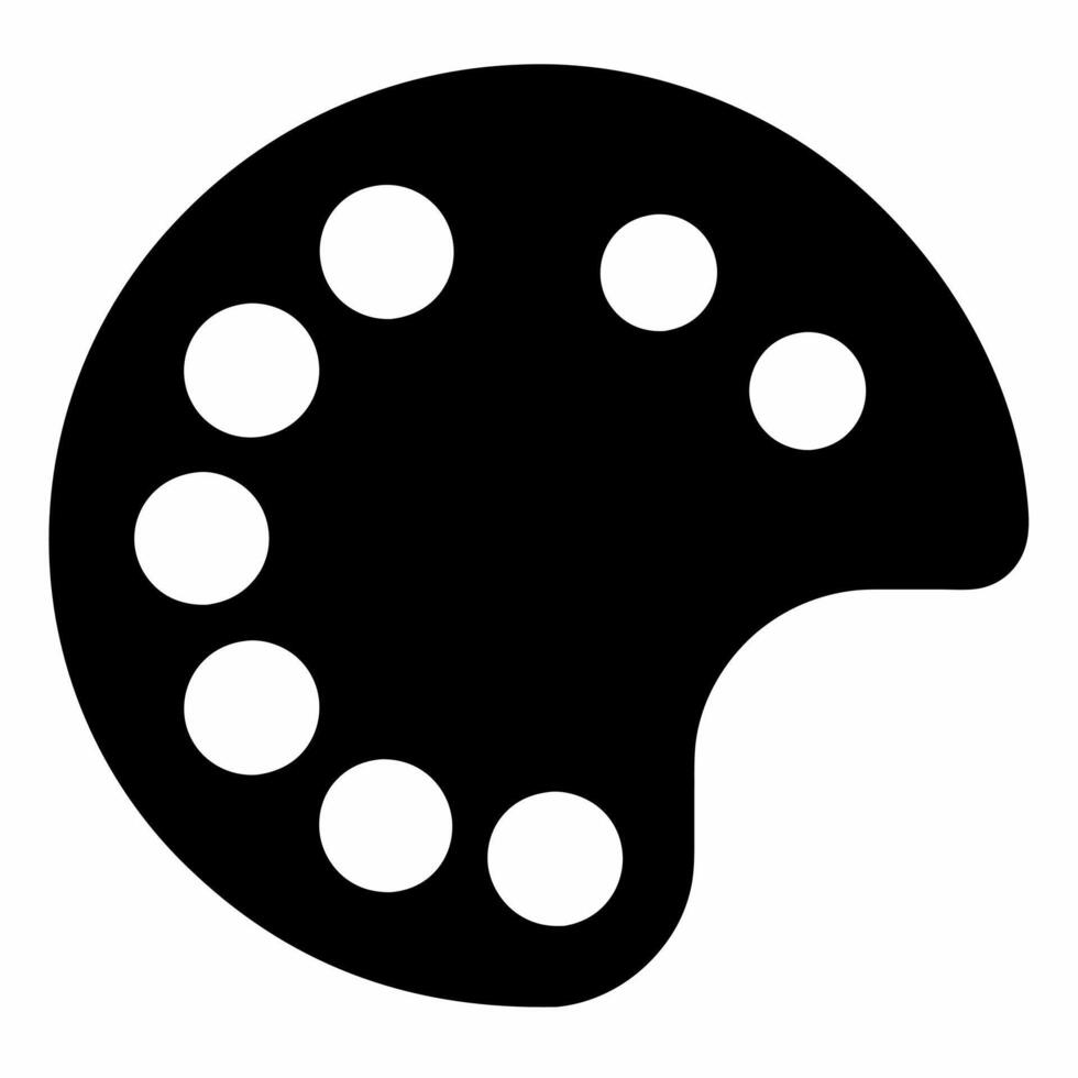 palette black fill icon vector