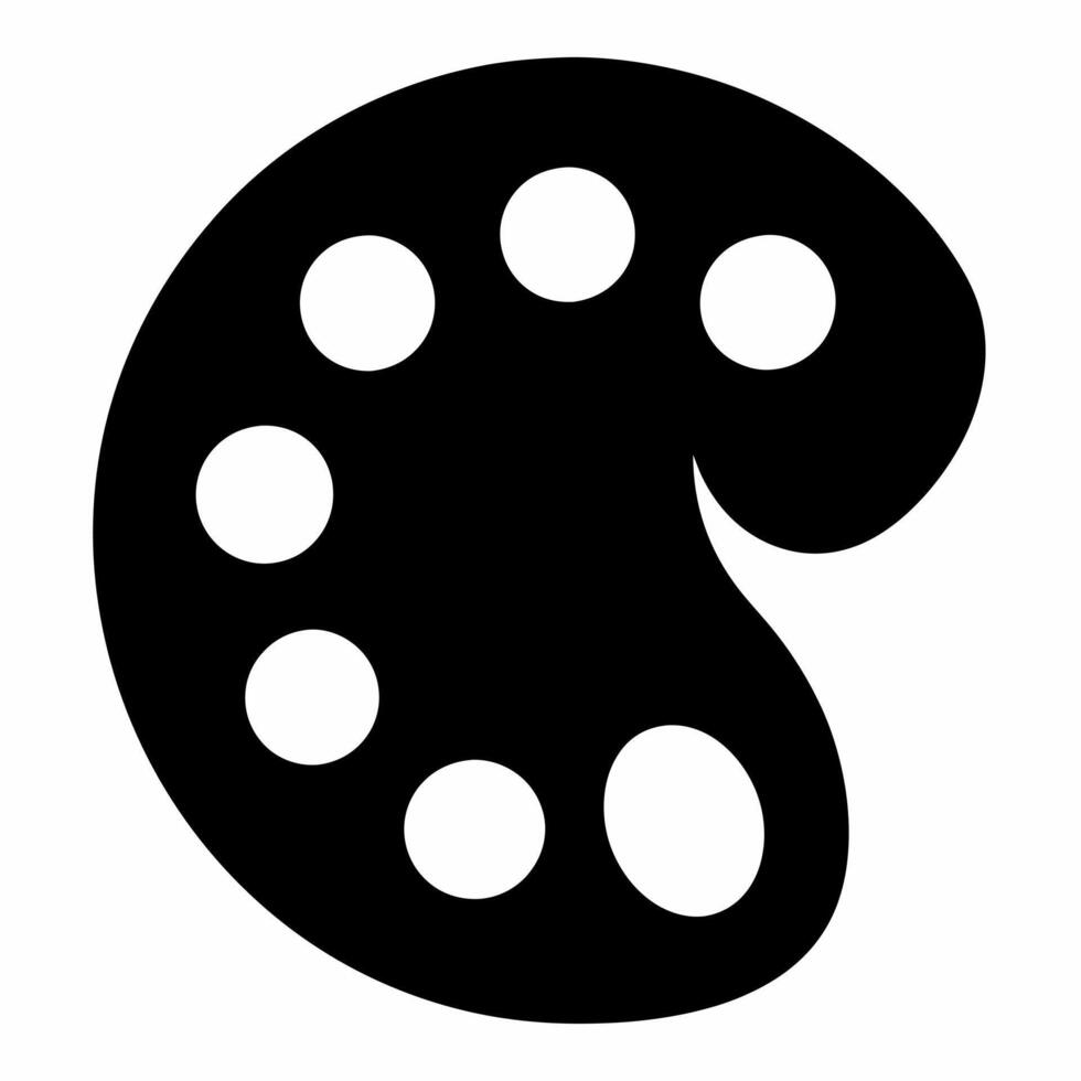 palette black fill icon vector