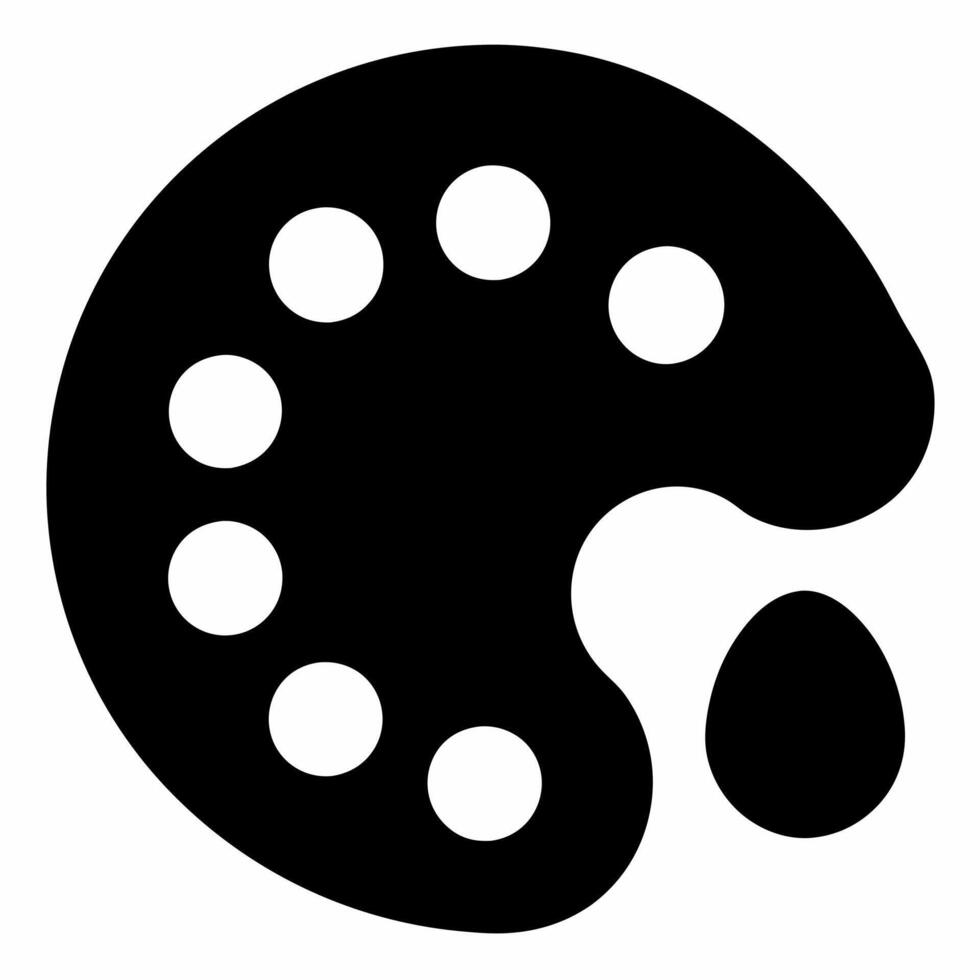 palette black fill icon vector