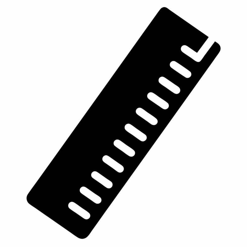 ruler vertical black fill icon vector