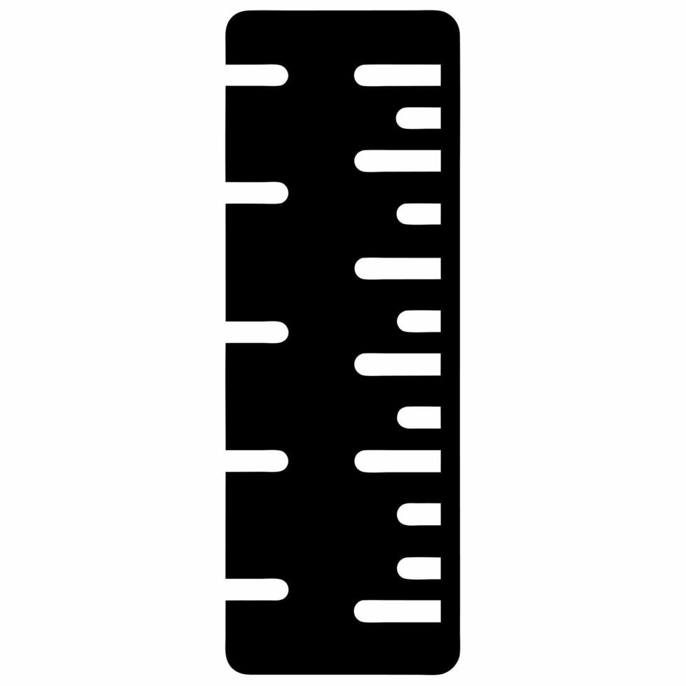 ruler vertical black fill icon vector